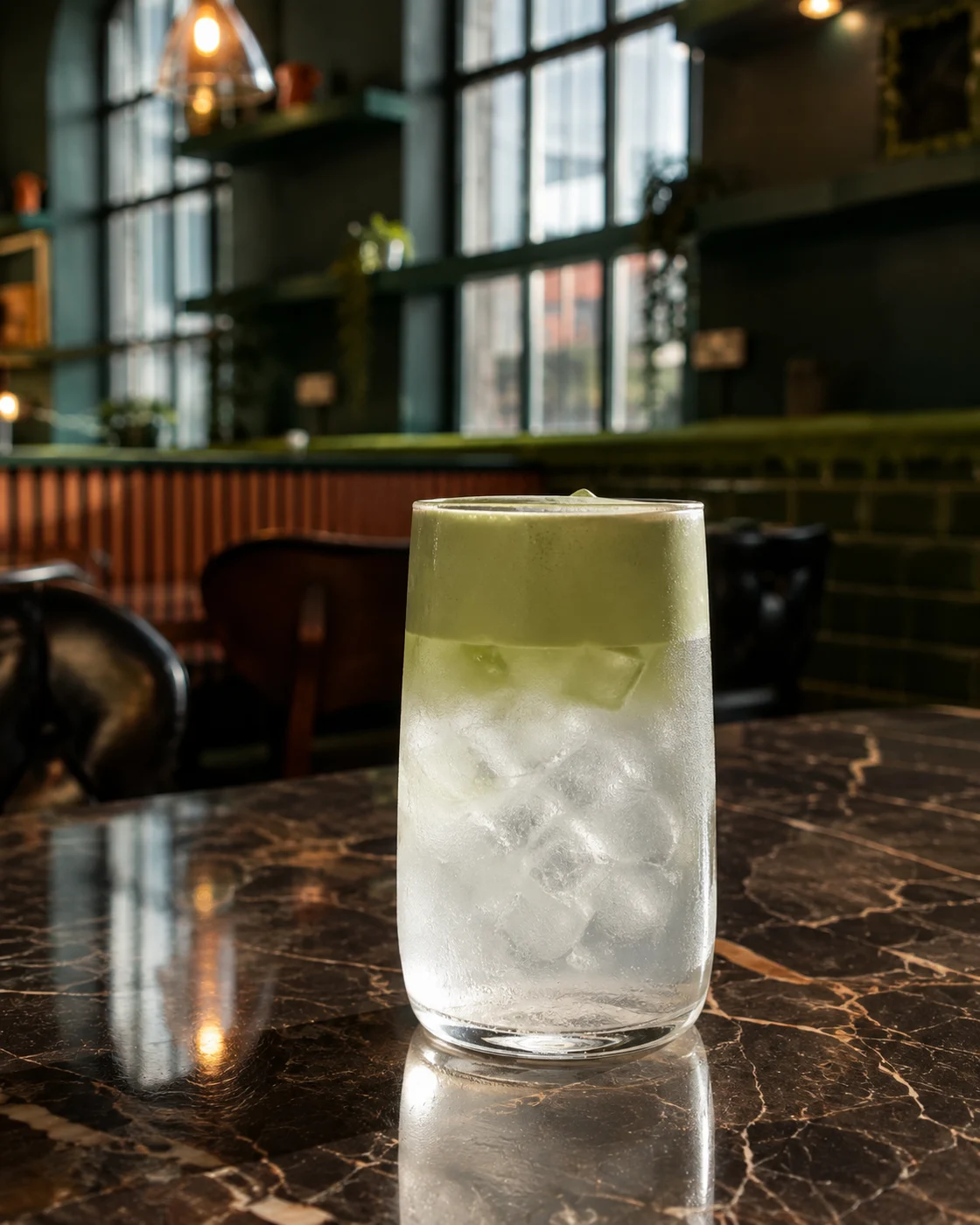 Coconut Cloud Matcha with coconut water, ice and velvety matcha cold foam